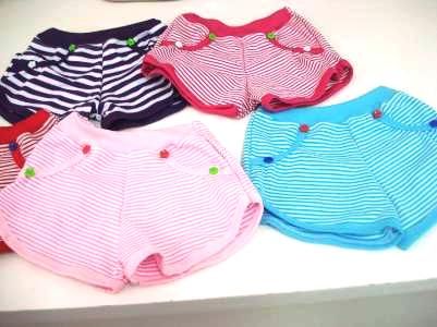 Shortinho infantil listrado feminino / Tamanho: Único